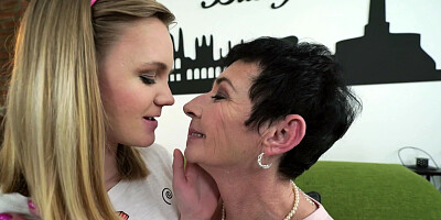 Horny chicks enjoy a little bit of hot lesbian action