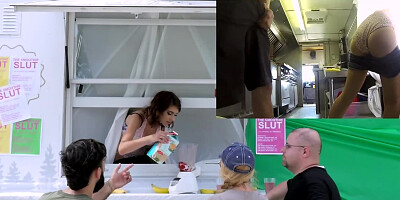 Consumers can see that lemonade chick has sex from behind