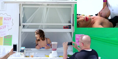 Consumers can see that lemonade chick has sex from behind