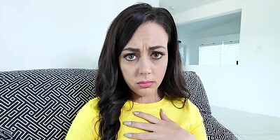 Brunette with small tits prolongs living in rented house by sex