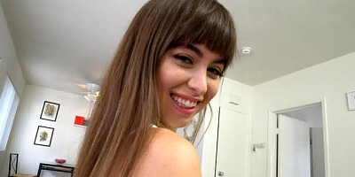 BrattySis - Hairy pussy brunette Riley Reid licking balls