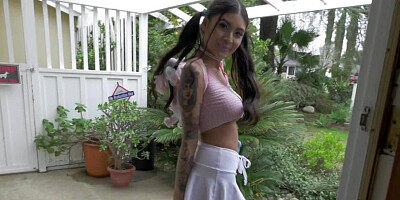 Lustful Asian minx gets rammed by dominant pal