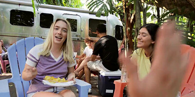 Gifted cocksucker plays outdoors and gets choked in POV