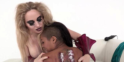 Twisted Visual: Fallen Angel bends over