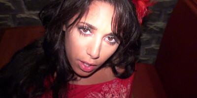 Gorgeous waitress is sucking and fucking a very lucky customer