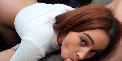 PublicPickups - Bald Ginebra Bellucci reverse cowgirl cumshot