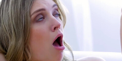 Bristly guy fucks cute girlfriend making her forget about pain