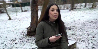 Public agent pays a busty Spanish girl for POV sex