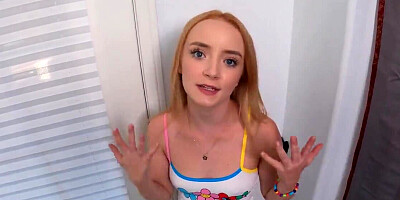 Petite ginger Maria Kazi is fucked hard in point of view