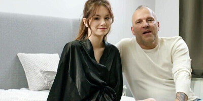 Hungarian teen Anna Devito lets Thomas Stone lick her