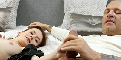 Hungarian teen Anna Devito lets Thomas Stone lick her