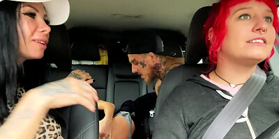 Man thrusts into blonde's muff and then brunette fists it