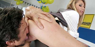 Big Tits at Work: Brynn Tyler is really inked blonde babe