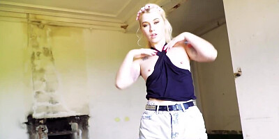 Inked blonde girl sucks and tides that hard cock passionately