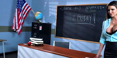 Big Tits at School: Bald Brooklyn Chase POV blowjob