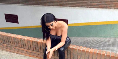 Public Pickups: Giselle Montes in boots throat fuck