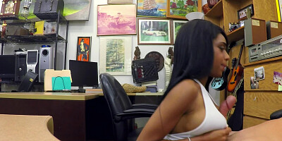 POV suckjob from a submissive black girl that wants white seed