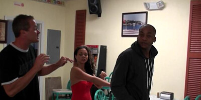 MoneyTalks: Bald Nychole Mac in company with JMac pussy eating