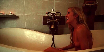 Lucy Heart and another hot blonde licking in the bathroom