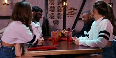 Stepsisters are horny as hell and going to toilet to be fucked