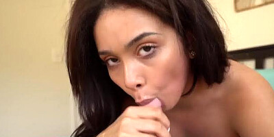 Stella Raee licking balls & handjob