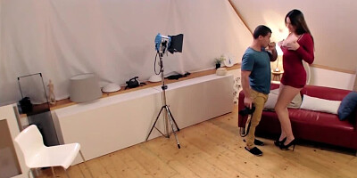 Tall girl Zoe Davis blows Matt Bird and rides his hard cock