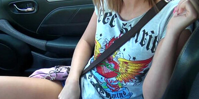 StreetBlowjobs - Skinny Bella blowjob cum threeway