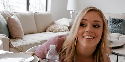 Playful blonde seduces best man unaware to her husband-to-me