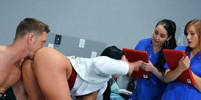 Doctor Adventures: Angela White in thong fingering in hospital