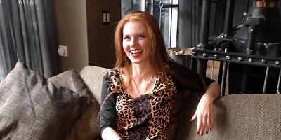 Redhead with a perfect ass having a bit of solo fun