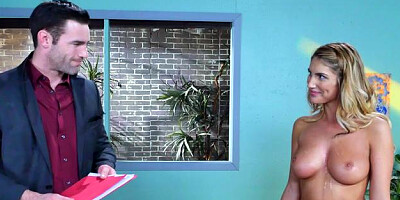 Big Tits at Work - Pierced August Ames ballet video