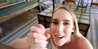 Extremely excited blonde can't resist cheating on her boyfriend