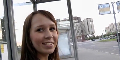 Real public fuck movie with sexy coed babe