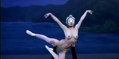 Naked ballet dancers trio