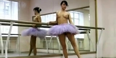Naked ballet dancers trio