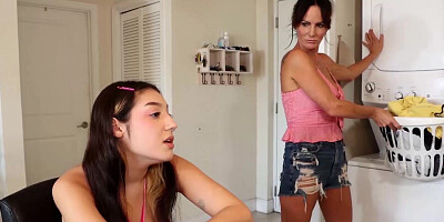 Train her! Milf and Teen Blowjob Training Session