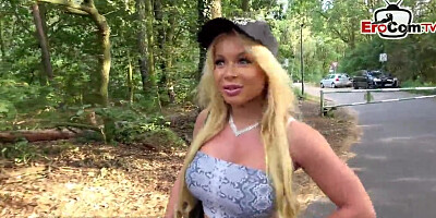 Married man fucks smoking-hot blonde in the forest