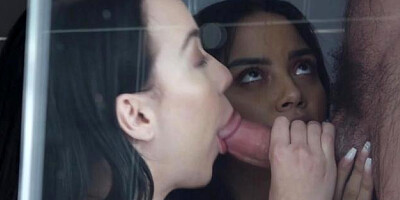 Maya Bijou and Charles Dera in the shower