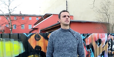 Nerdy girl is picked off the street to suck a dick for money