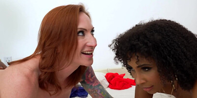 Lustful Sophia Locke and Olivia Jayy get nailed by stepsons