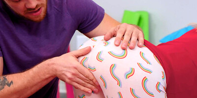 Blonde babe enjoys yoga and a big cock up her tight ass