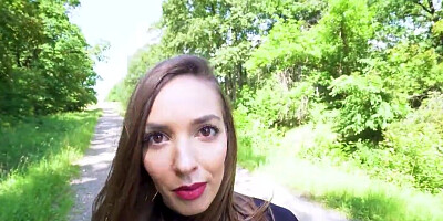 Sweet Bunny prefers fucking in the woods and that is HOT