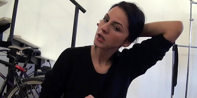 Slender brunette takes part in home sex video with her BF