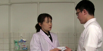 Hot Asian brunette gives an amazing blowjob to older guy