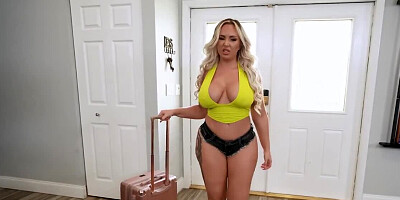 Curvy blonde cougar is fucking with a hung black man