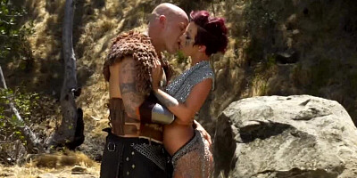 A redhead that loves to fuck is getting rammed in the medieval setting