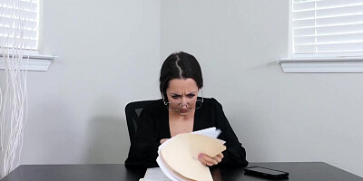 Sexy secretary is fucking her well endowed nasty boss