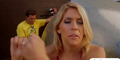 Nude badass women loved water surfing with the professional