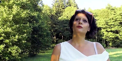 German MILF enjoys hard fuck and cum on big tits