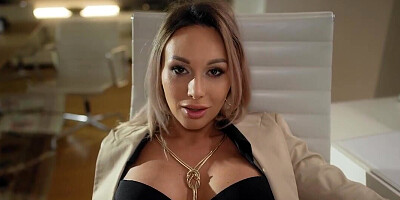 Stunner with a great body is fucked on the desk in POV